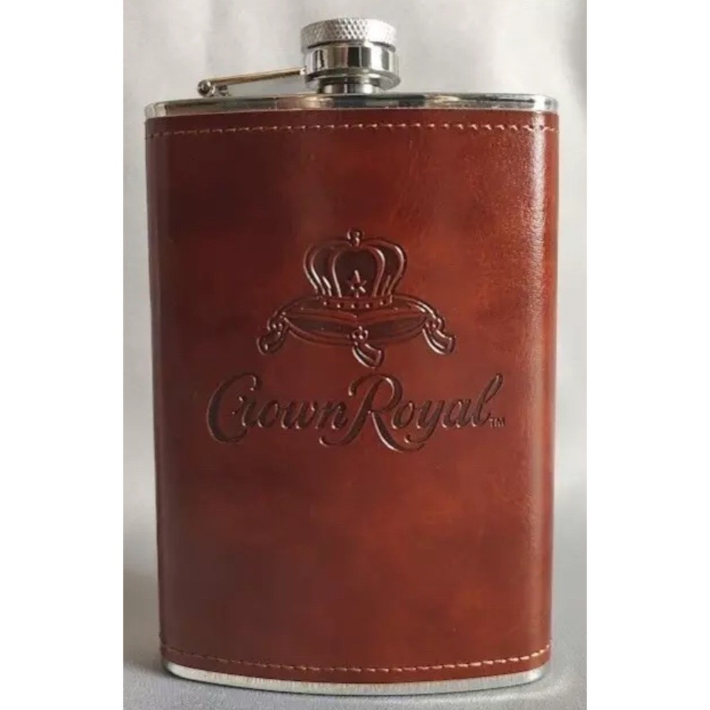 Crown Royal Whisky Limited Edition Signature Leather Flask - (Brand New)